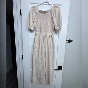 Elegant Cream Off-Shoulder Jumpsuit